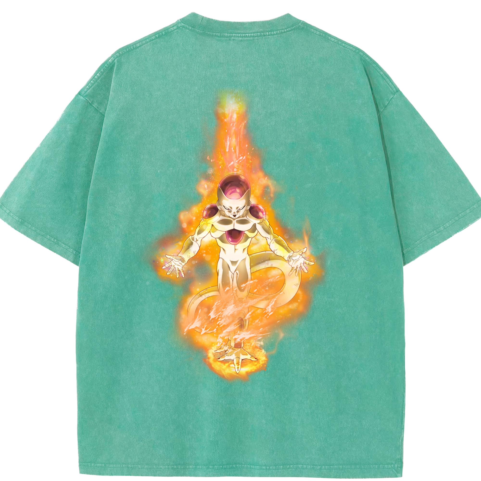 （画像用） ドラゴンボール フリーザ DRAGON BALL Frieza 綿100% ヴィンテージ風 半袖Tシャツ（背面プリント）